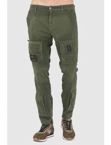 AERONAUTICA MILITARE Zielone spodnie bojówki męskie, Wybierz rozmiar 50