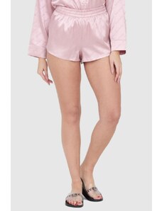 JUICY COUTURE Różowe satynowe szorty piżamowe w logo, Wybierz rozmiar L