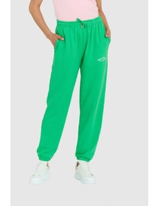 JUICY COUTURE Zielone spodnie damskie wendy recycled z haftowanym logo, Wybierz rozmiar XXS