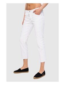 DSQUARED2 Cool girl cropped jeanBiałe jeansy damskie, Wybierz rozmiar 38