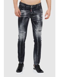 DSQUARED2 Czarne jeansy męskie super twinky jean, Wybierz rozmiar 46
