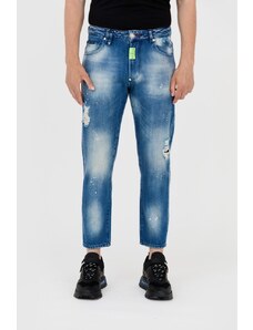 PHILIPP PLEIN Niebieskie męskie jeansy detroit, Wybierz rozmiar 34