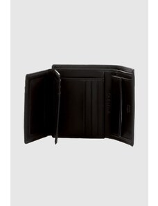 Valentino by Mario Valentino VALENTINO Pojemny skórzany czarny portfel męski hummus wallet