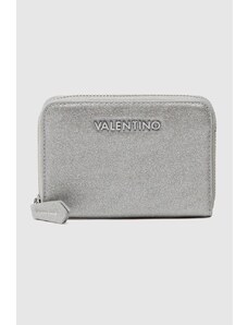 Valentino by Mario Valentino VALENTINO Zestaw srebrny portfel damski z lusterkiem