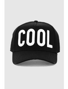 DSQUARED2 Czarna czapka z daszkiem cool cap