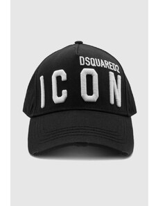 DSQUARED2 Czarna czapka z daszkiem be icon