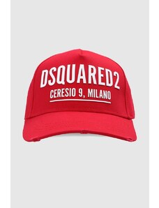 DSQUARED2 Czerwona czapka z daszkiem ceresio 9