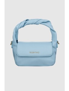 Valentino by Mario Valentino VALENTINO Błękitna mała gładka torebka ze skręconą rączką lemonade satchel