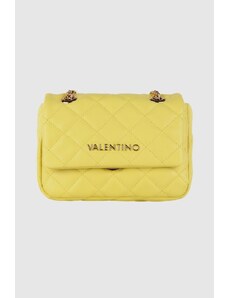 Valentino by Mario Valentino VALENTINO Pikowana mała żółta torebka ocarina satchel