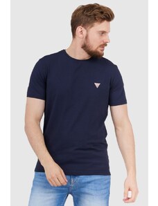 GUESS Granatowy t-shirt męski z małym logo, Wybierz rozmiar S