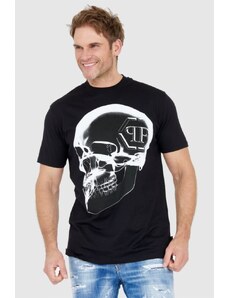 PHILIPP PLEIN Czarny t-shirt męski x-ray skull, Wybierz rozmiar M