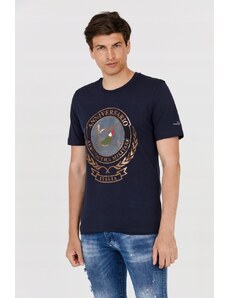 AERONAUTICA MILITARE Granatowy t-shirt męski, Wybierz rozmiar 3XL