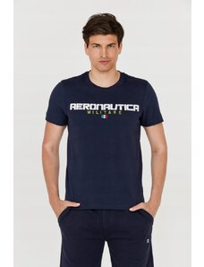 AERONAUTICA MILITARE Granatowy t-shirt męski, Wybierz rozmiar XL