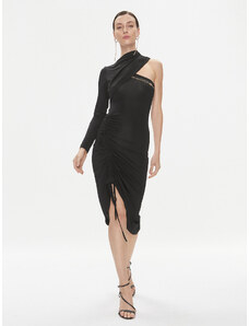 Just Cavalli Sukienka koktajlowa 75PAO9A7 Czarny Slim Fit