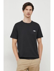 Michael Kors t-shirt bawełniany męski kolor czarny z aplikacją