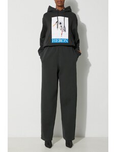 Heron Preston spodnie dresowe bawełniane Stfu Os Sweatpants kolor czarny z nadrukiem HWCH006F23JER0011001