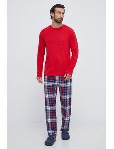 Tommy Hilfiger piżama męska kolor czerwony wzorzysta