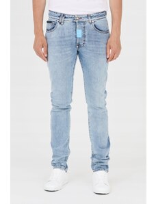 PHILIPP PLEIN Jasne męskie jeansy Straight Cut, Wybierz rozmiar 34