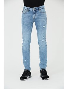 JUST CAVALLI Niebieskie jeansy Super Slim Chain, Wybierz rozmiar 31