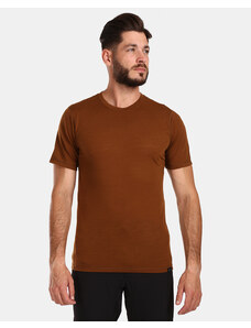 T-shirt męski wykonany z wełny merynosów Kilpi SLOPER-M w kolorze brązowym