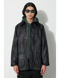Barbour kurtka bawełniana Beaufort Wax Jacket kolor czarny przejściowa MWX0017