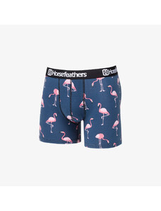 Bokserki Horsefeathers Sidney Boxer Shorts Blue/ Flamingos Print
