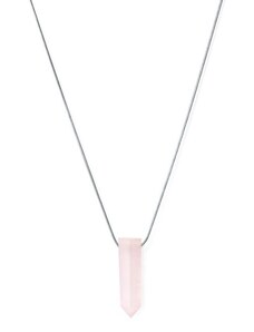 Naszyjnik damski kryształ kwarc różowy - Srebro Trimakasi