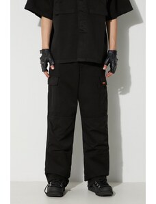 Heron Preston spodnie bawełniane Vintage Wash Cargo Pants kolor czarny proste HMCF012F23FAB0031000