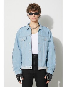 Heron Preston kurtka jeansowa Washed Insideout Reg Jkt męska kolor niebieski przejściowa HMYE013F23DEN0014500