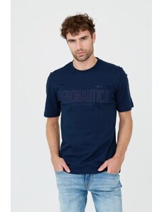 AERONAUTICA MILITARE Granatowy t-shirt, Wybierz rozmiar L