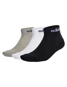 Skarpety Niskie Unisex adidas Linear Ankle Socks Cushioned Socks 3 Pairs IC1304 medium grey heather/white/black