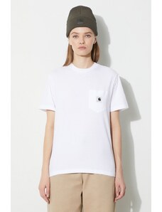 Carhartt WIP t-shirt bawełniany S/S Pocket T-Shirt damski kolor biały I032215.02XX