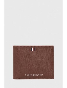 Tommy Hilfiger portfel skórzany męski kolor brązowy AM0AM11854