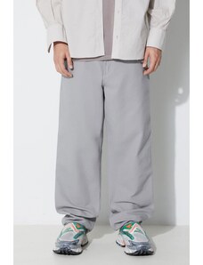 Carhartt WIP spodnie bawełniane Single Knee Pant kolor szary proste I031497.0WF02
