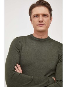 Colmar sweter wełniany męski kolor zielony lekki