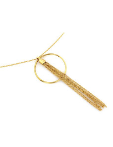 LOVRIN Złoty naszyjnik 585 długi wisior łańcuszki 2,30 g