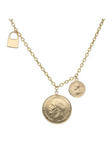 LOVRIN Złoty naszyjnik 585 monety na łańcuszku