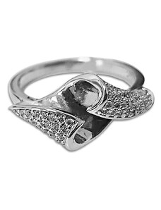 LOVRIN Srebrny pierścionek 925 elegancki z cyrkoniami