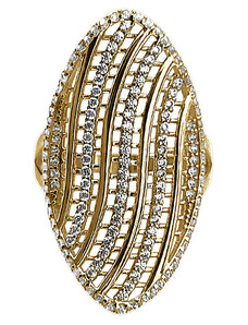 LOVRIN Złoty pierścionek 585 z dużą ażurową ozdobą