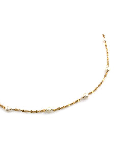 LOVRIN Złoty naszyjnik 585 długi z perłami 6,85g