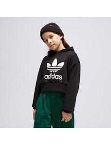 Adidas Bluza Z Kapturem Cropped Girl Dziecięce Odzież Bluzy IJ9719 Czarny