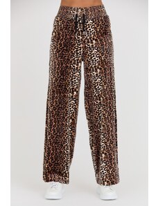 JUICY COUTURE Spodnie dresowe Bexley Leopard Velour Track Pants, Wybierz rozmiar XS