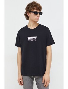 Levi's t-shirt męski kolor czarny z nadrukiem