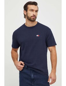 Tommy Jeans t-shirt bawełniany kolor granatowy z aplikacją DM0DM17995