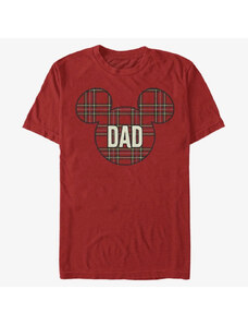 Koszulka męska Merch Disney Classics Mickey Classic - Dad Holiday Patch Unisex T-Shirt Red