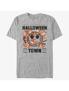 Koszulka męska Merch Disney Classics Nightmare Before Christmas - Halloweentown College Unisex T-Shirt Heather Grey