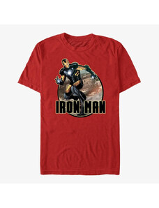 Koszulka męska Merch Marvel Avengers Classic - IronMan Badge Unisex T-Shirt Red