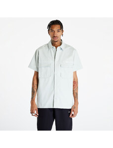 Koszula męska Nike Life Woven Military Short-Sleeve Button-Down Shirt Light Silver/ White