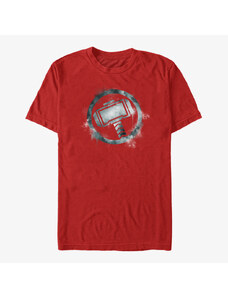 Koszulka męska Merch Marvel Avengers Endgame - Thor Spray Logo Unisex T-Shirt Red