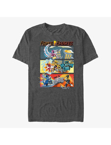 Koszulka męska Merch Hasbro Vault Power Rangers - Teen Comic Strips Unisex T-Shirt Dark Heather Grey